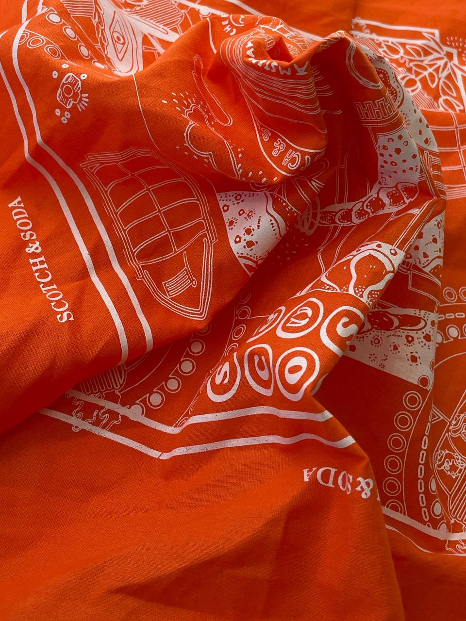 SCOTCH & SODA Women's Orange Bandana Scarf #100 One Size NWT | eBay